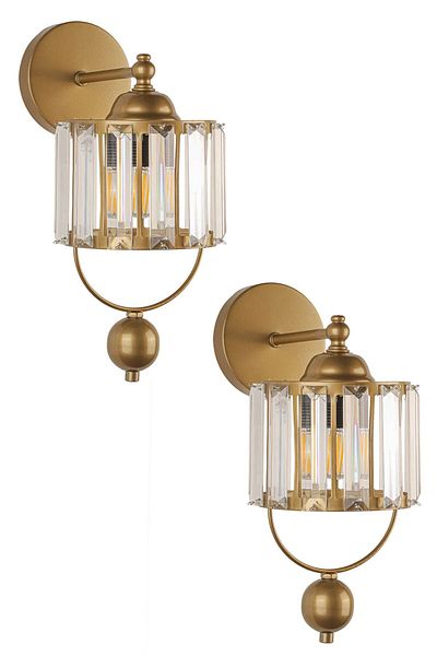 Begüsa Gallon Sconce Lux Crystal 2 Pieces Antique