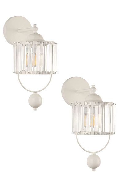 Begüsa Gallon Sconce Lux Crystal 2 Pieces White
