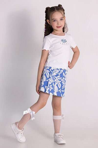 DMB BOYS & GIRLS Çaren Kids Дівчачий комплект шортів і спідниці Lotus - 2-х предметний комплект