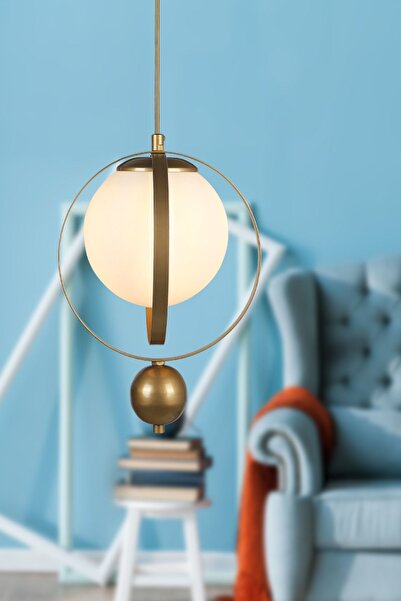 Begüsa Jüpiter Tekli Avize Eskitme Beyaz Cam