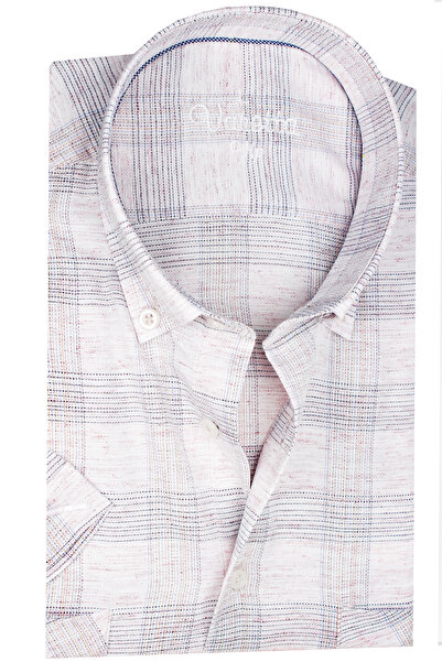 Varetta Ροζ κοντομάνικο πουκάμισο - διπλές τσέπες και λινό εφέ