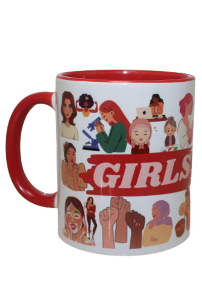 Girls Kupa, Hediyelik Kupa, Kız Arkadaşa Kupa, Porselen Kupa