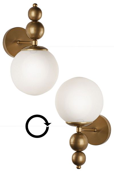 Begüsa Endless Sconce 2 Pieces Antiqued White Glass