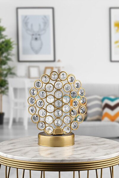 Begüsa Şık Kristal Yaprak Mumluk, Eskitme Detaylı, Zarif ve Estetik Tasarım