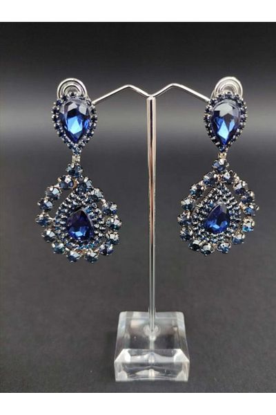 safhas Women's Earrings Crystal Stone Henna Wedding Bridal Earrings – Bijoux Earrings
