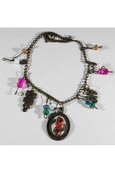 Çini Evi Anklet Rose Motif