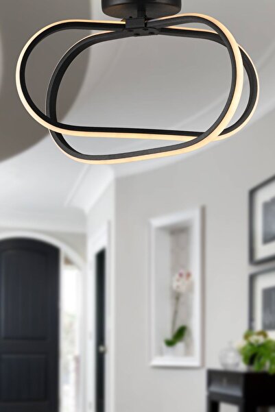 Begüsa Loca 3 Renk Ledli Tavan Montaj Avize Siyah