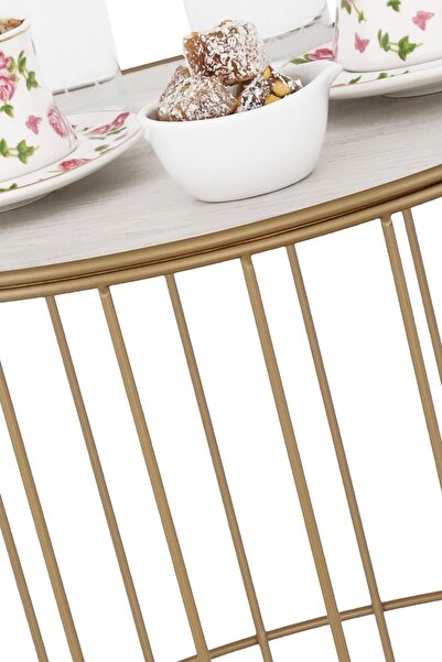 Begüsa Titanic Sehpa Eskitme Ahşap Akça