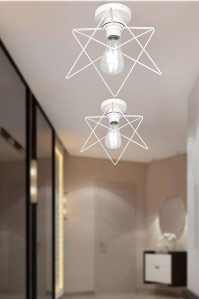 Begüsa Modes Tekli Beyaz Kasa Tavan Montaj Avize