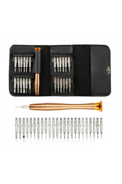 sengenegel 25 Parça Mıknatıslı Tornavida Seti Deri Çantalı Laptop Gözlük Saat...