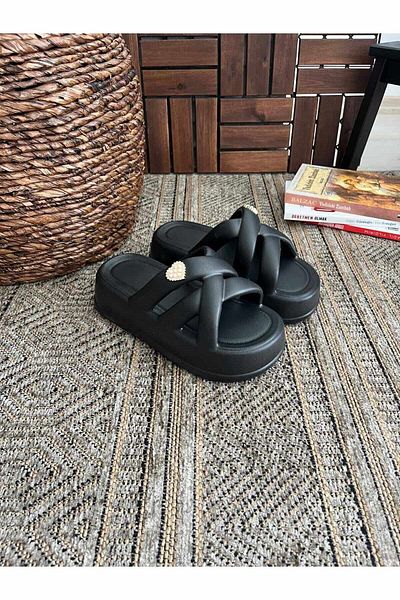 Behtah Kundura Παντόφλες Slide με ψηλή χοντρή σόλα Garden Beach Pool Sea Summer Casual Παντόφλες