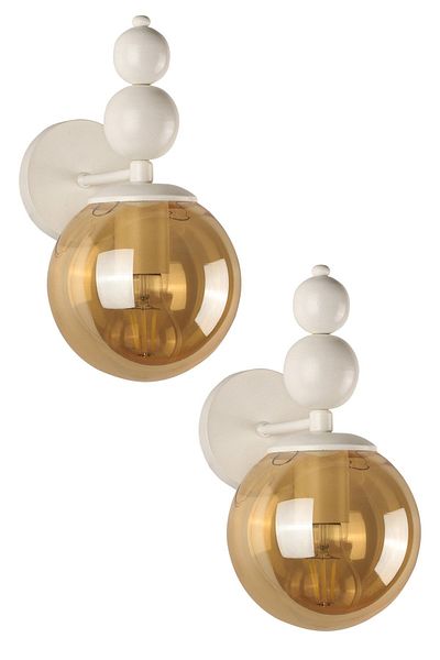 Begüsa Endless Sconce 2 Pieces White Honey Glass
