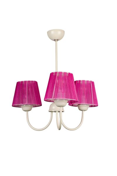 Begüsa Ova 3.lü Avize Beyaz Fuşya Şapka