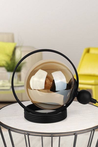 Begüsa Black Honey Glass - Palmas Table Lamp