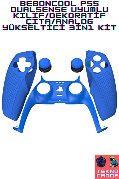 beboncool 3in1 Ps5 Dualsense Dekoratif Çıta Analog Yükseltici Silikon Kılıf J...