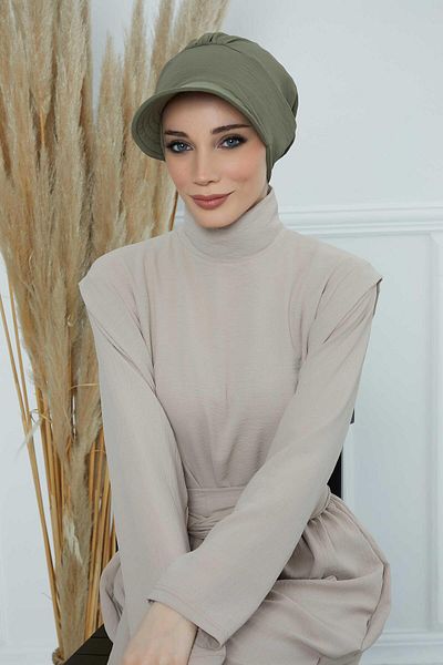 BESKAR Khaki Green Aerobin Hat - With Visor, B 73A