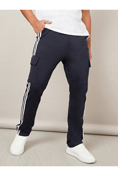 Styli Open Hem Cargo Joggers with Side Tape