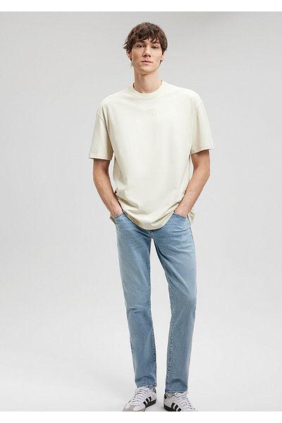 Mavi Τυπωμένο μπεζ T-shirt Loose Fit / Loose Relaxed Fit0612063-70055