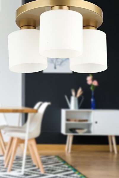 Begüsa Rana 3.lü Camlı Tepsili Avize Eskitme