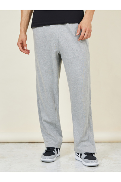 Styli Oversized Straight Leg Open Hem Jogger with Popper Button