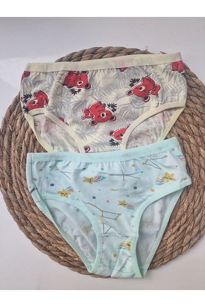 LİA Underwear Patterned Girl's Panties Set of 2