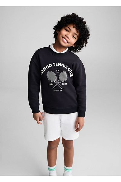 MANGO Kids Φούτερ με γραφή και σχέδια