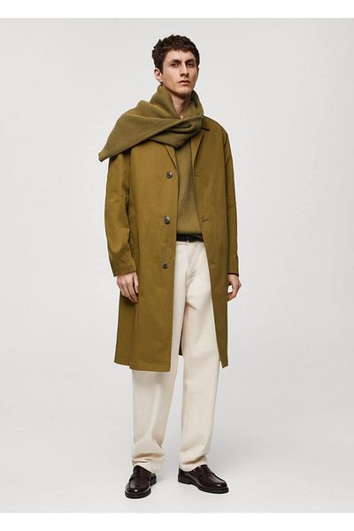 MANGO Man Locker geschnittener Trenchcoat aus Baumwolle