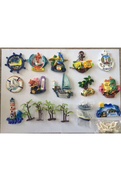 ucuzalalım 19 Parça Polyester Teraryum Yapmak için Deniz Seti