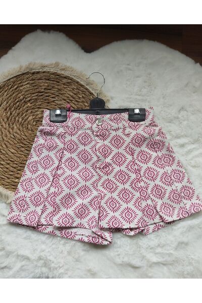 Pileli Model Kız Çocuk Kot Şort