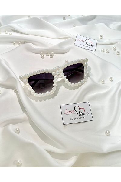 LoveStore Special Designed Pearl Sunglasses for Bride - Photo Shoot Accessory