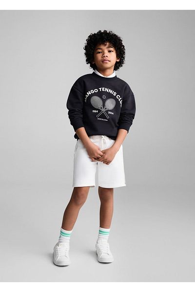 MANGO Kids Φούτερ με γραφή και σχέδια