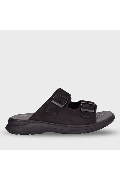 Forelli EJDER-G Ανδρικές μαύρες παντόφλες Nubuck Comfort