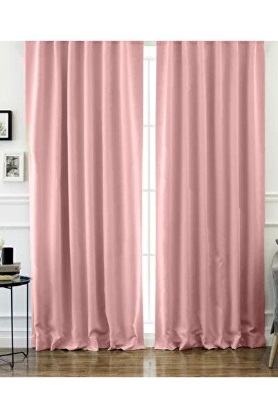 Evdepo Home Πούδρα κουρτίνας μονόφυλλης κουρτίνας με μαύρο φωτισμό Taç Blackout χωρίς πτυχώσεις