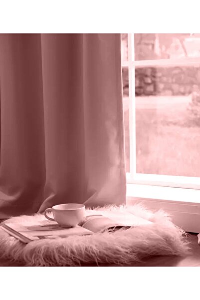 Evdepo Home Πούδρα κουρτίνας μονόφυλλης κουρτίνας με μαύρο φωτισμό Taç Blackout χωρίς πτυχώσεις