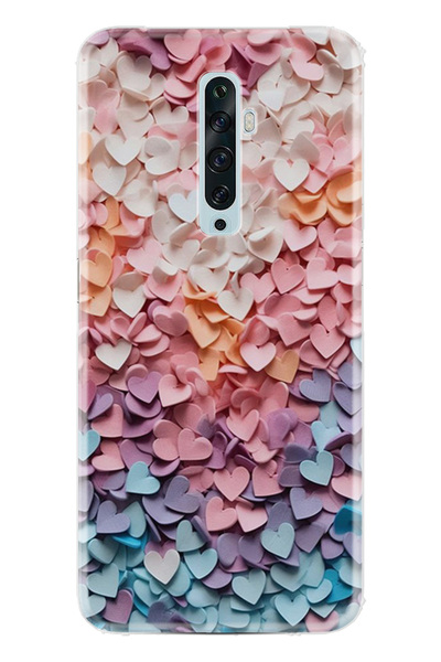 OPPO Reno 2Z Kılıf Desenli Baskılı Silikon Sugar Love STK:31