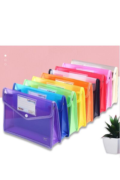 Vox Art 1Pcs Red Gusseted Pp A4 Document File