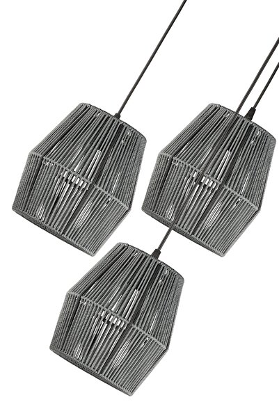 Begüsa Modeno 3.Lü Tepsili Avize Füme