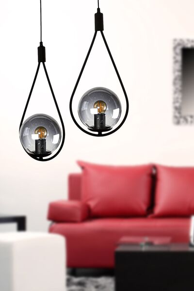 Begüsa Meksika 2.li Siyah Füme Glop Cam