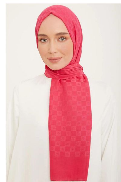FRESCO SCARFS Armine Trend P. Monogram A Model - Βαμβακερό γυναικείο σάλι Hijab Hijab