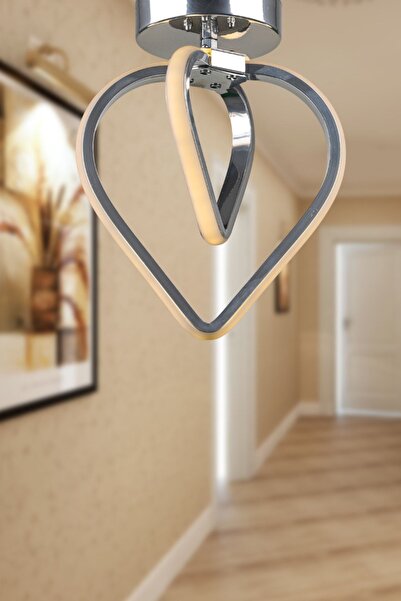 Begüsa Sevinç 3 Renk Ledli Tavan Montaj Tekli Avize Krom