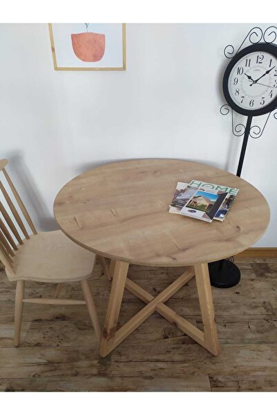 uğurlubaylar 105cm Yuvarlak Masa Yemek Masası Mutfak Masası Kafe Masası