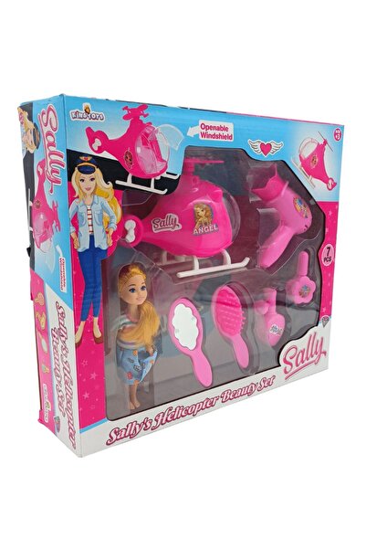Eng Helikopterli Sally Oyuncak Bebek Seti
