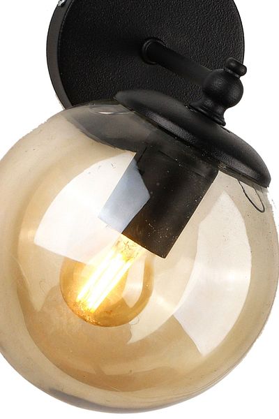 Begüsa Rain Sconce Black-honey Glop Glass