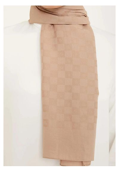 FRESCO SCARFS Armine Trend P. Monogram A Model - Βαμβακερό γυναικείο σάλι Hijab Hijab