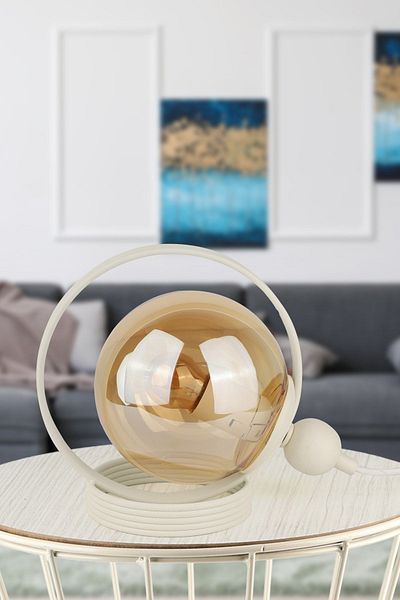 Begüsa White Honey Glass - Palmas Table Lamp