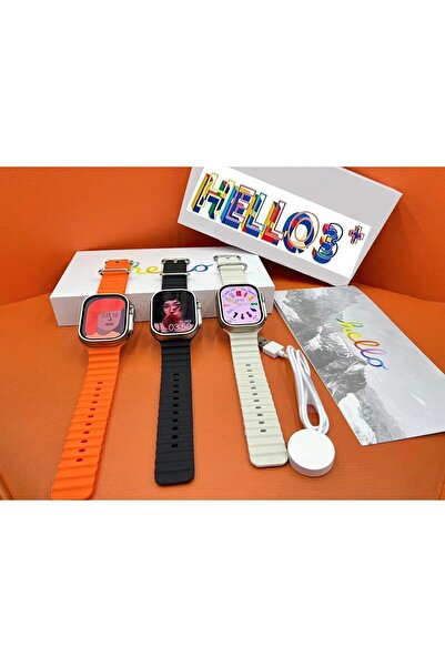 TMAX HELLO WATCH 3+ PLUS WATCH 9 ULTRA 2 (SON SERİ YENİ ÜRETİM 3 KORDONLU)