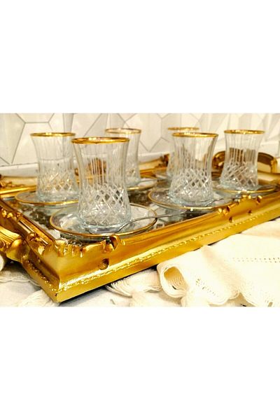 Dnz Lava Duru Charisma Tea Set for 6 People - 12 Pieces