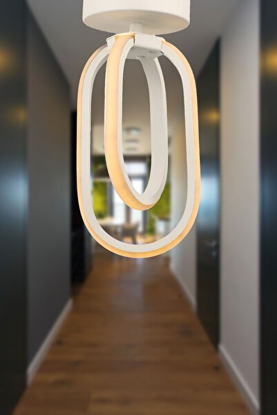 Begüsa Göktuğ 3 Renk Ledli Tavan Montaj Tekli Avize Beyaz