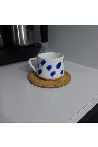 MİEN 6 PCS Real Bamboo Liquid Theme Resistant Bamboo Coasters