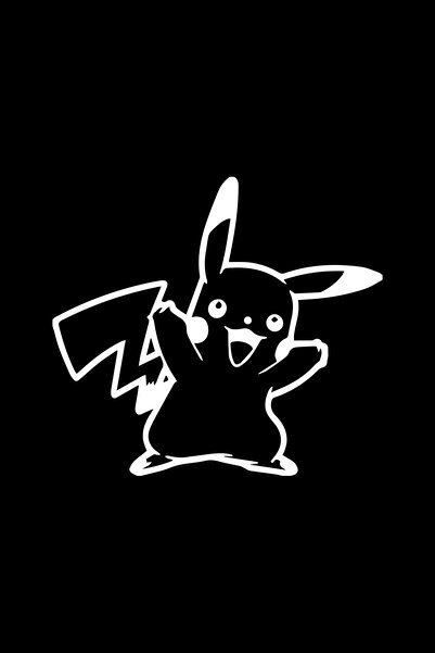 HMNL Pikachu Araba, Motorsiklet, Kask, Laptop, Cam Sticker 14x13 Cm